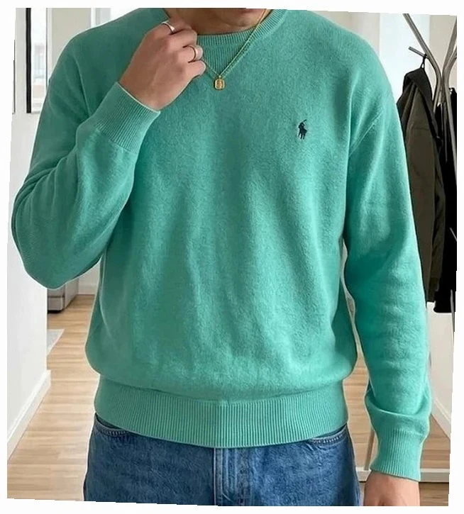 Polo Ralph Lauren Sweat Vert d’eau XL – Logo brodé